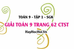 Giải Toán 9 trang 62 tập 1 Chân trời sáng tạo SGK